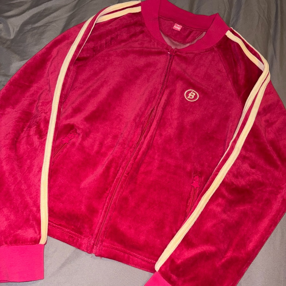 Body by Raven Tracy Pink Velour Jacket Only
